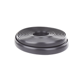 Canaleta flexible negra de PVC auto extinguible, para instalaciones eléctricas en piso ó zóclo  (Rollo de 25mts.) (9300-05040)